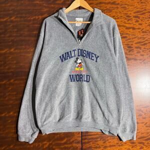 Y2K Walt Disney World Mens Fleece Quarter Zip L